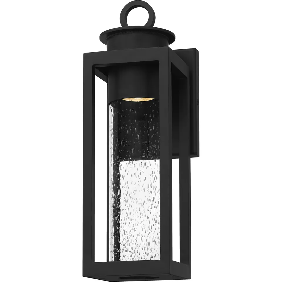 Quoizel Donegal Wall Light venkovní svítidlo černé sklo
