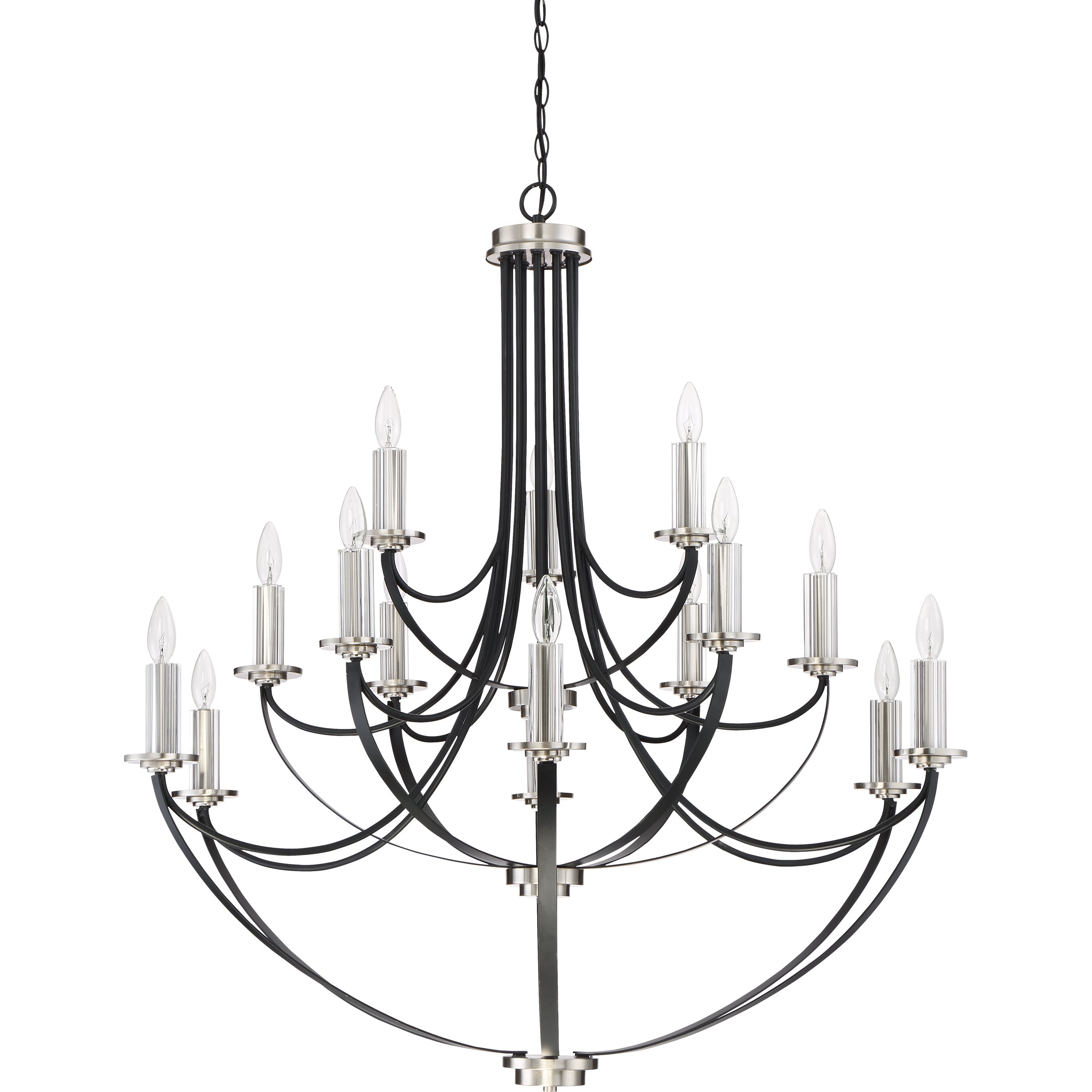 Quoizel Alana Chandelier lustr 8světelný černý křišťál