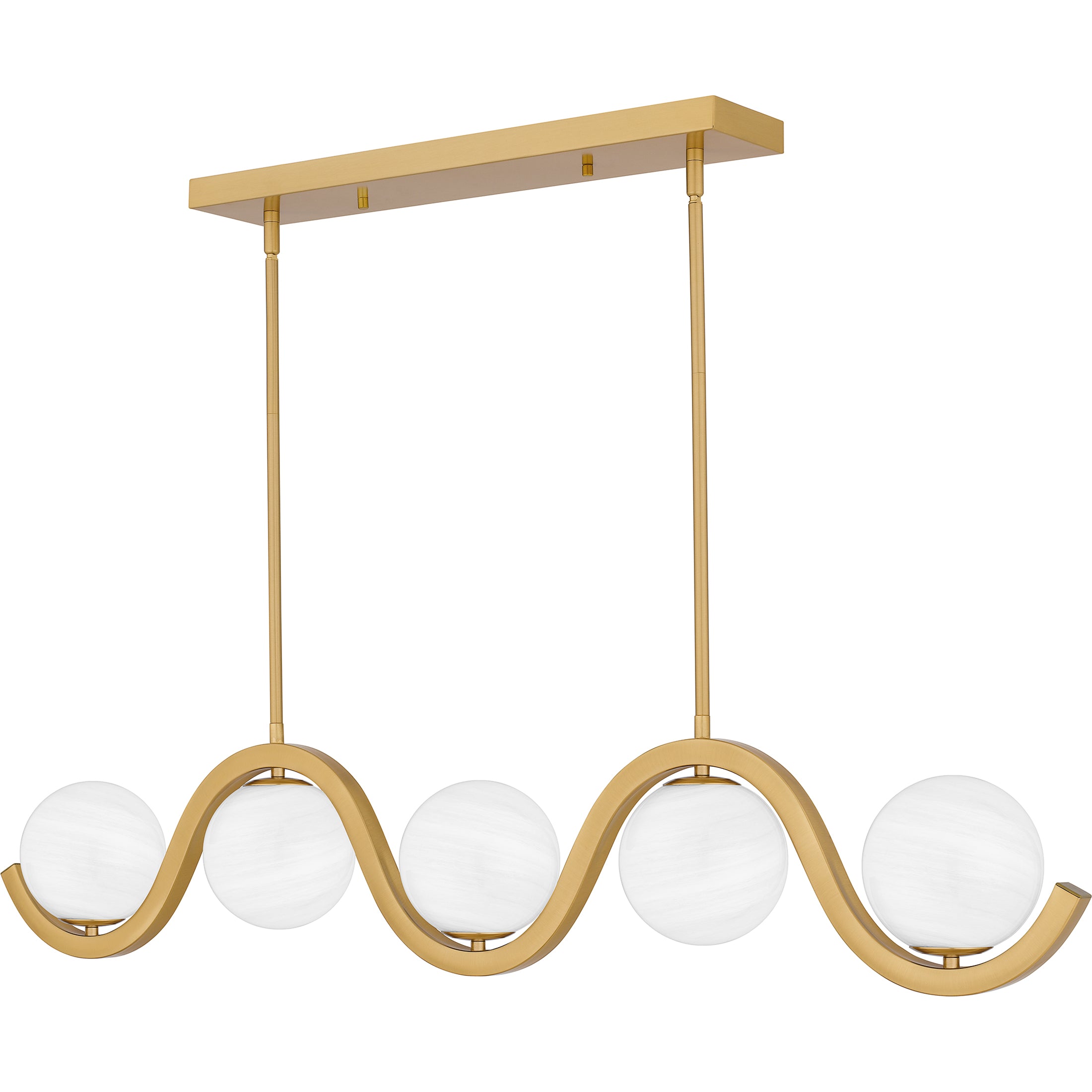 Quoizel Spherical Island Light lustr brushed nickel