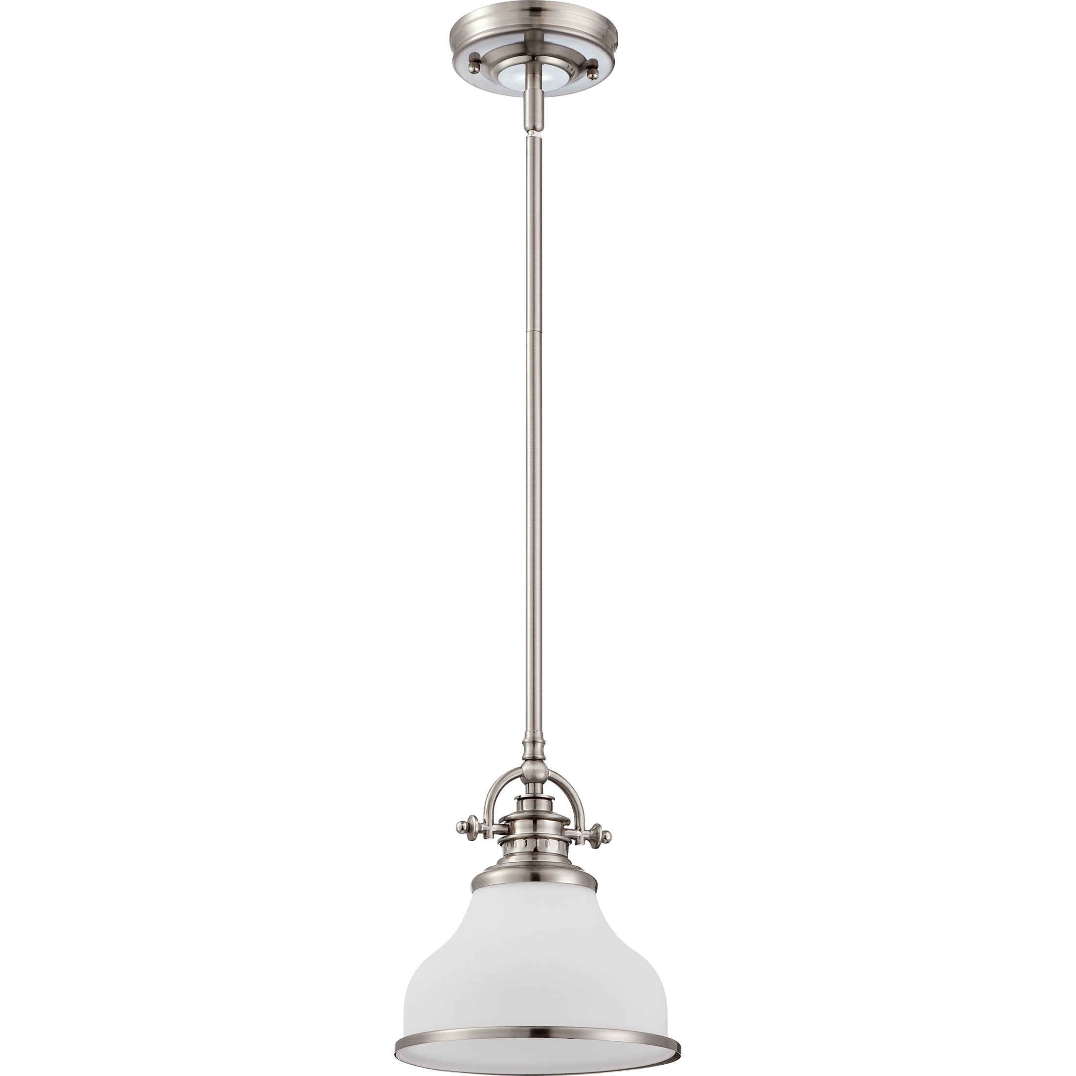 Quoizel Grant Mini Pendant závěsné svítidlo brushed nickel opálové