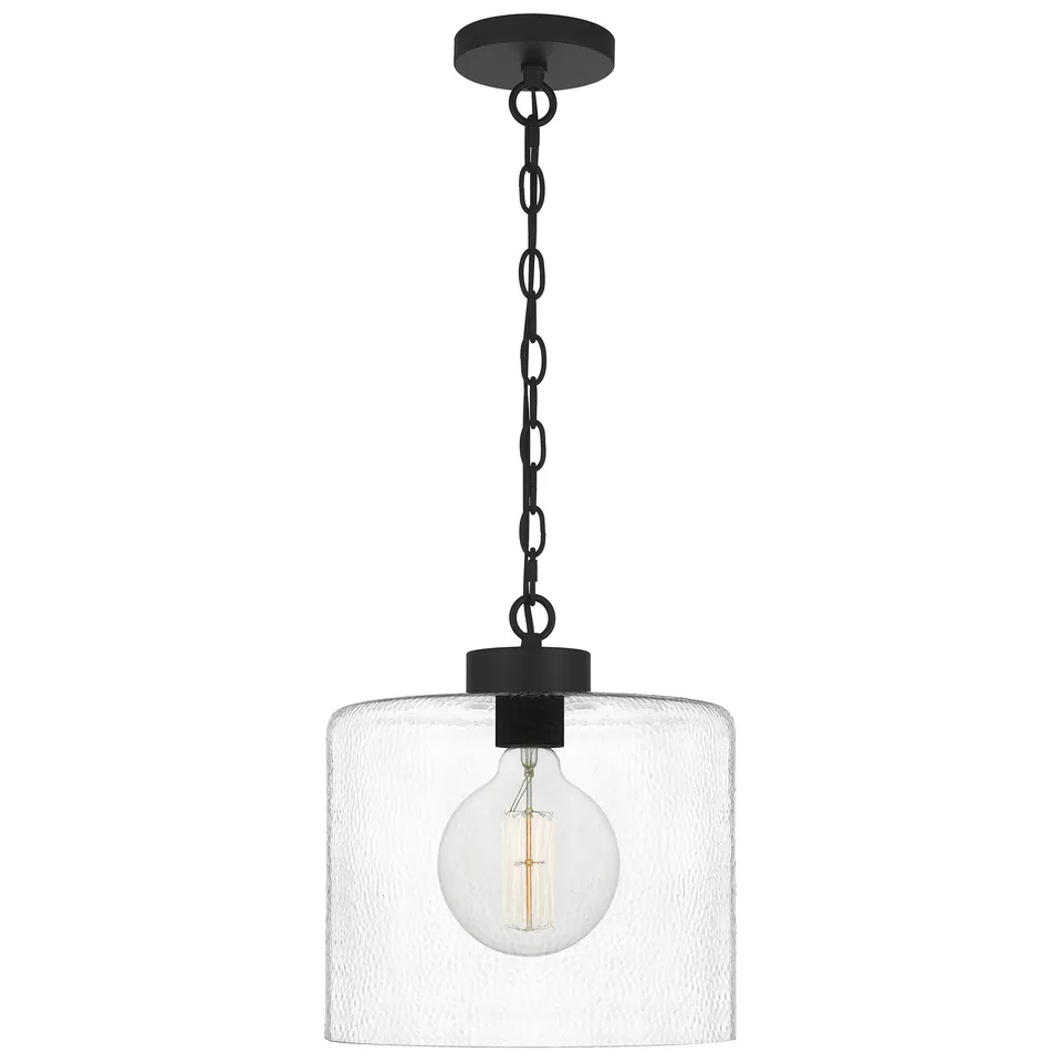 Quoizel Abner mini závěsné svítidlo Matte Black