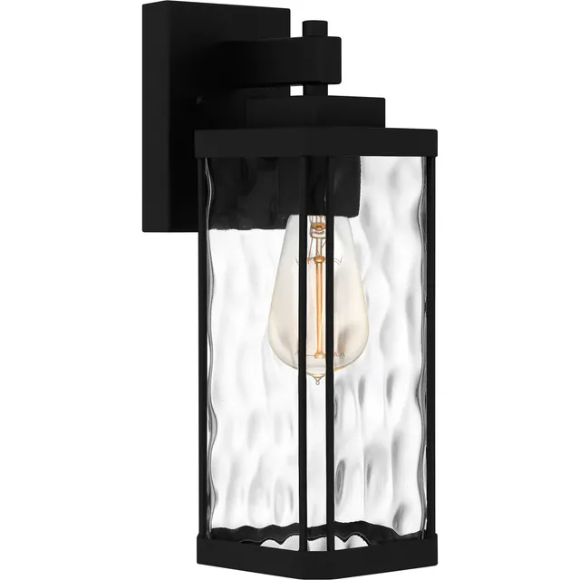 Quoizel Balchier venkovní lampa černá kladívkové sklo