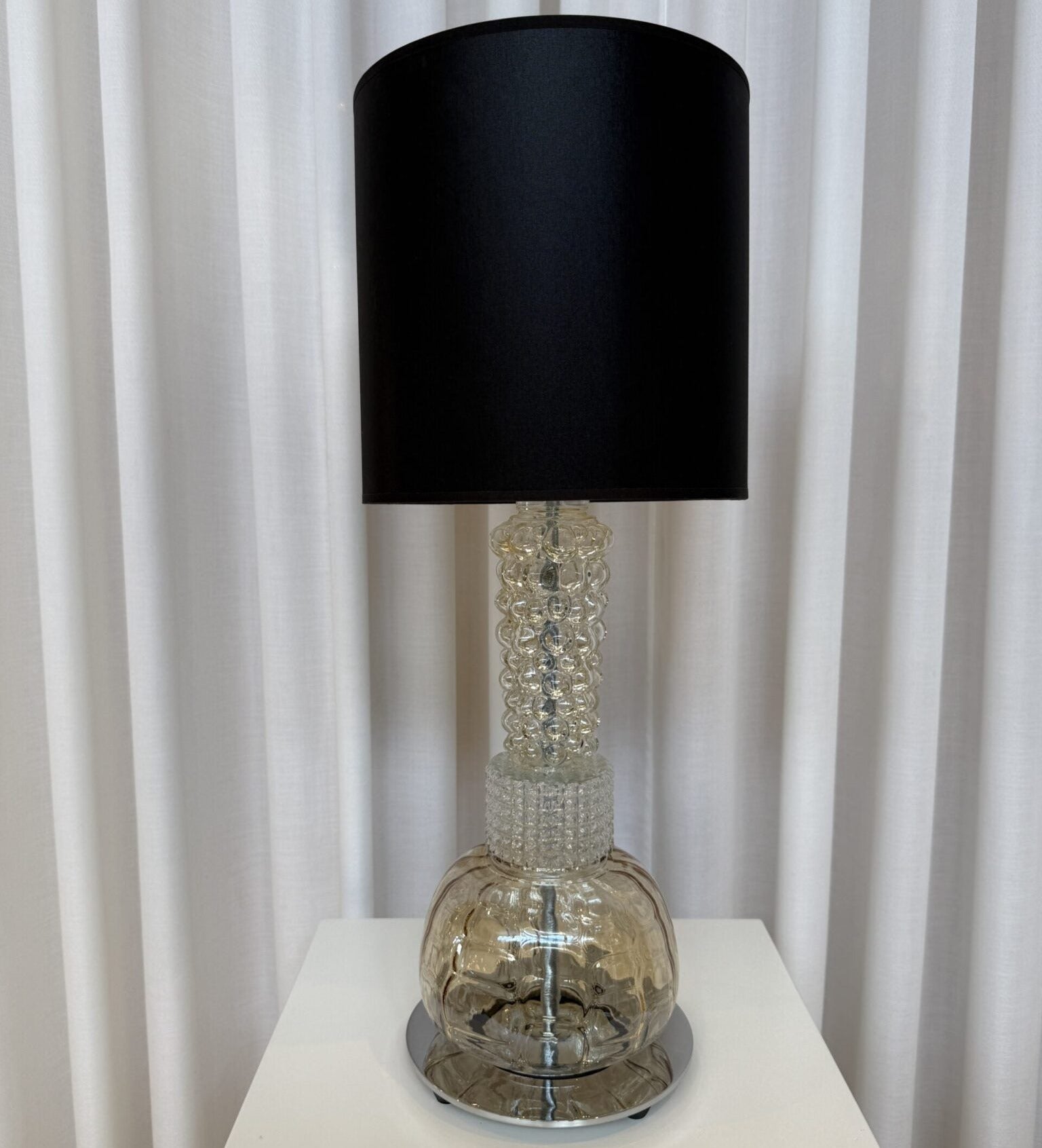 DESIGN BY US Micro Vintage stolní lampa ruční skleněné stínítko