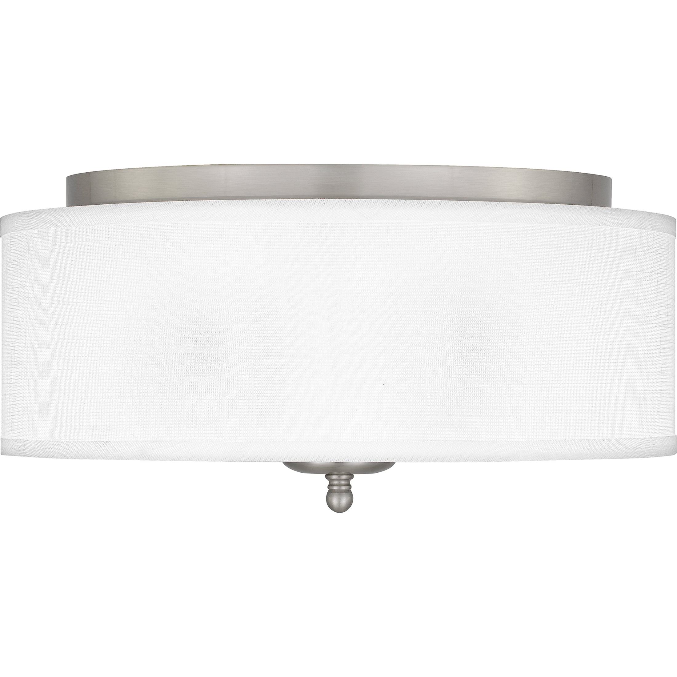 Quoizel Blanche Flush Mount stropní svítídlo Brushed Nickel s látkou