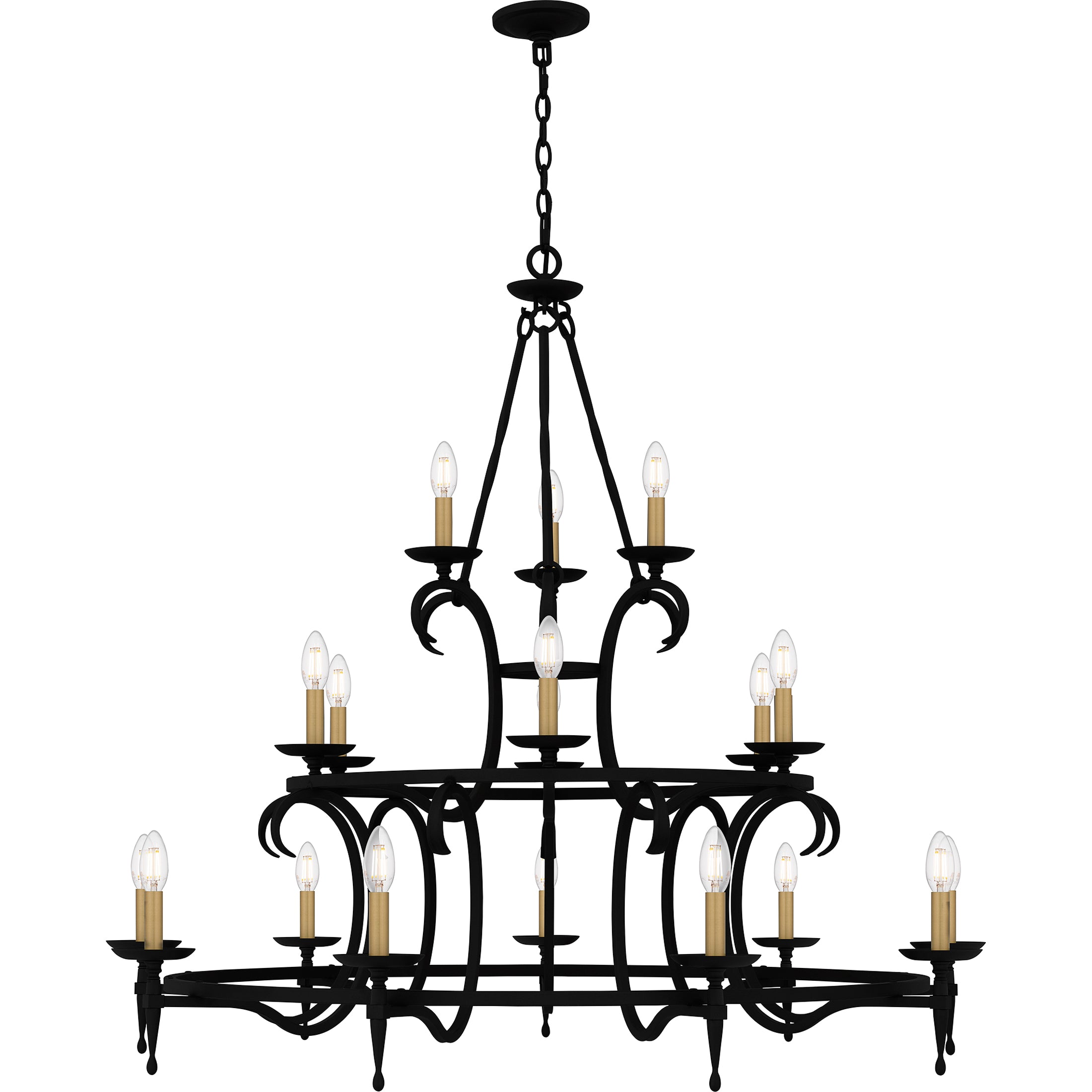 Quoizel Octavia lustr Earth Black 9 světel