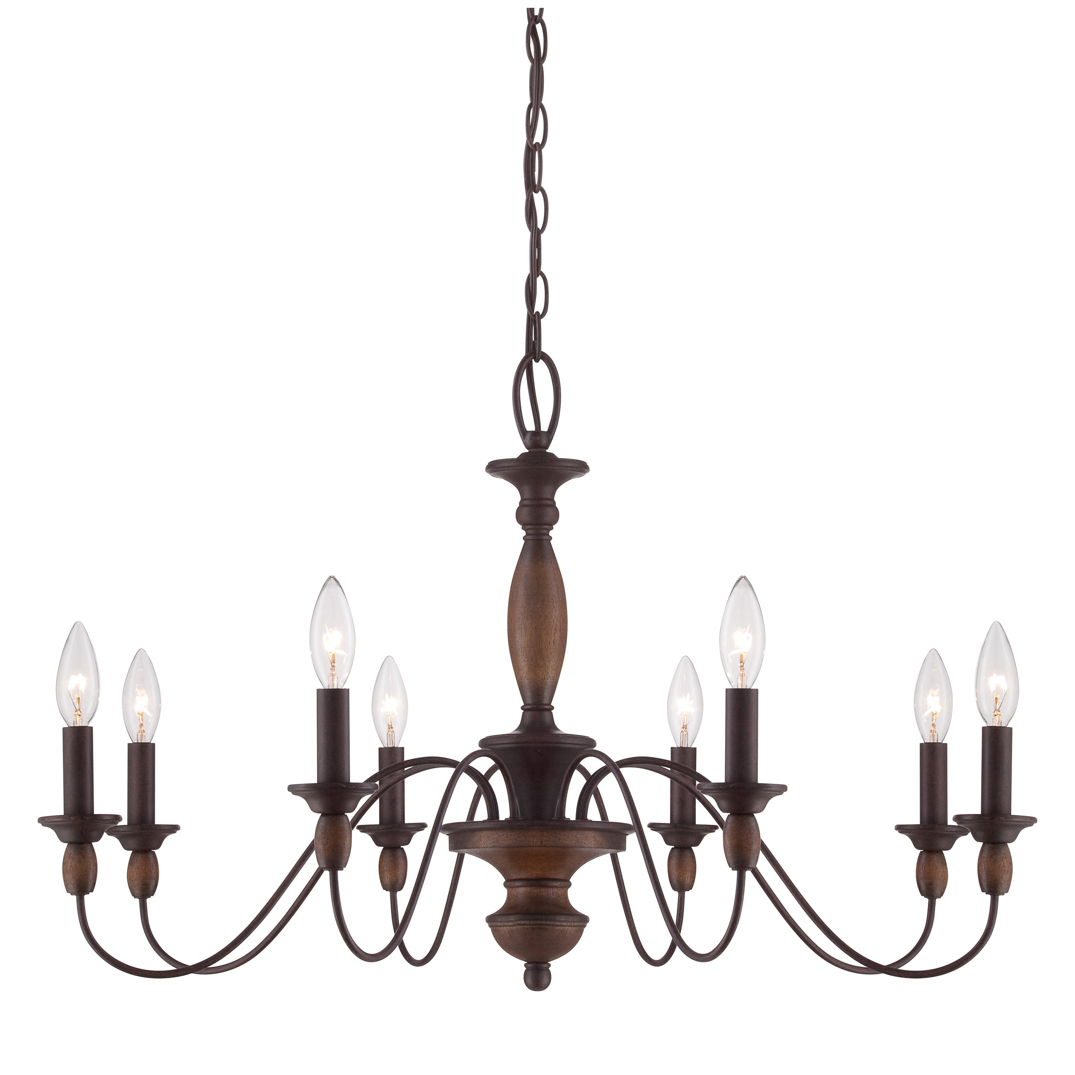 Quoizel Holbrook Chandelier lustr tuscan brown dřevo