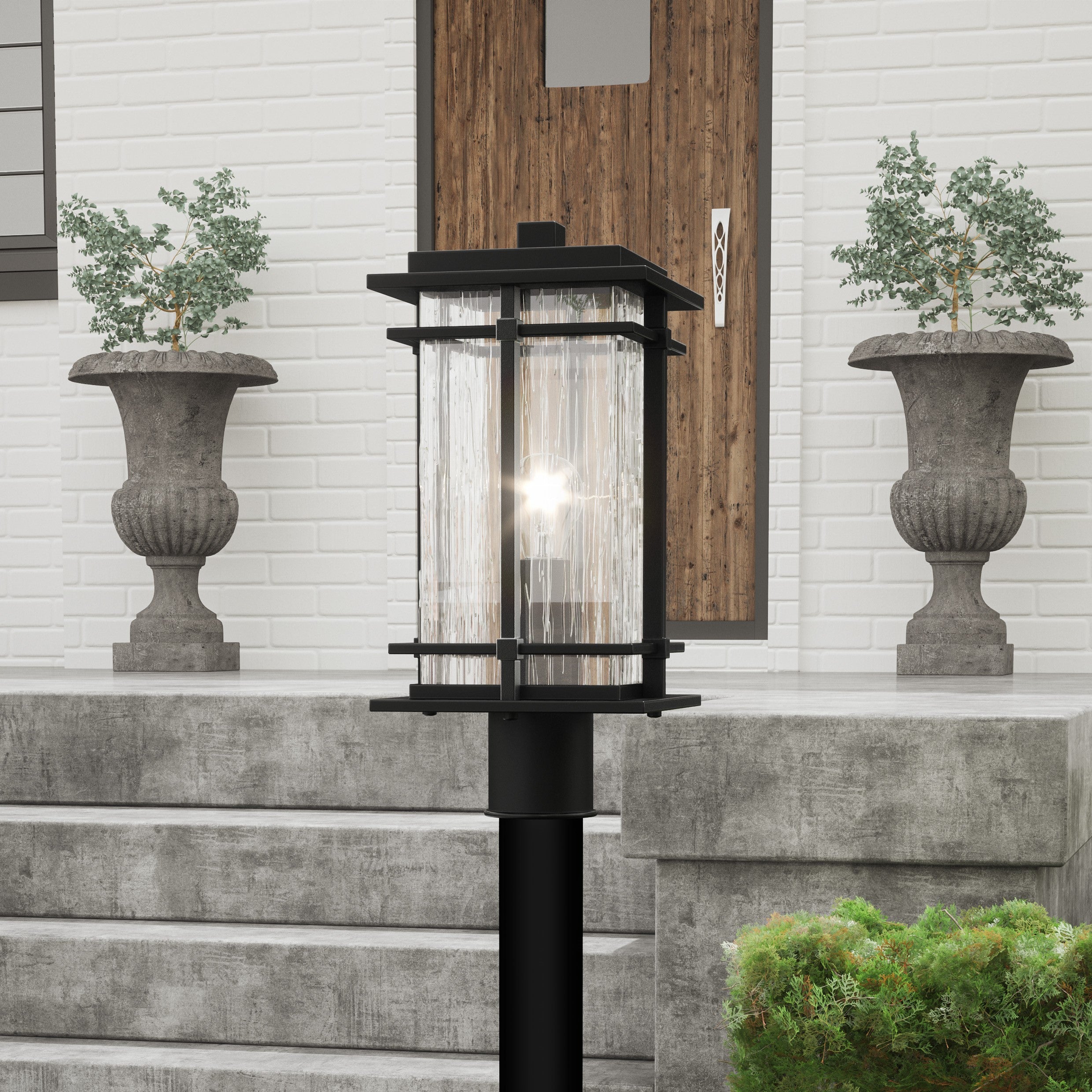 Quoizel McAlister venkovní sloupová lampa Earth Black