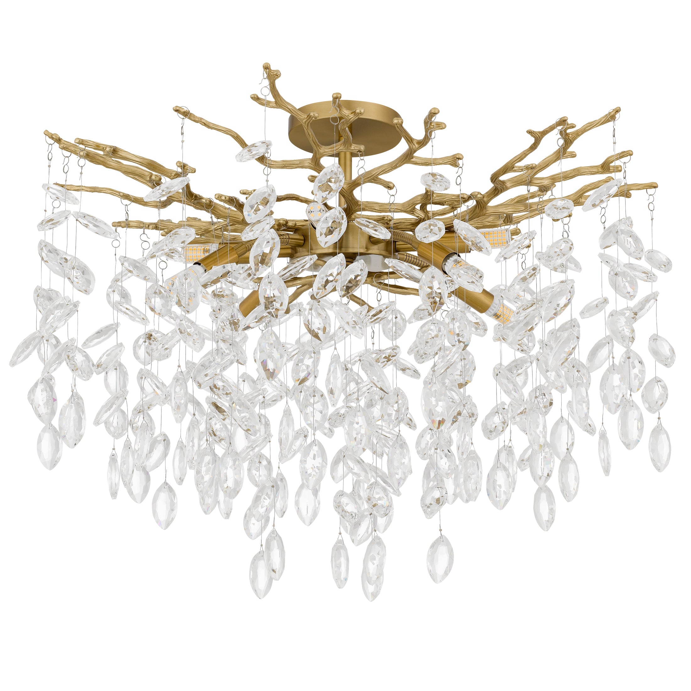Quoizel Isobel Semi-Flush lustr chrom křišťálové závěsy