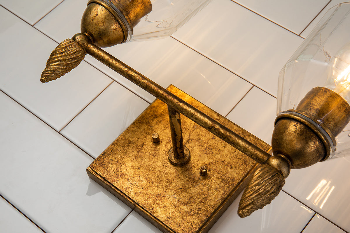 Gilded Nola Felice koupelnová lampa 2 světla čiré sklo