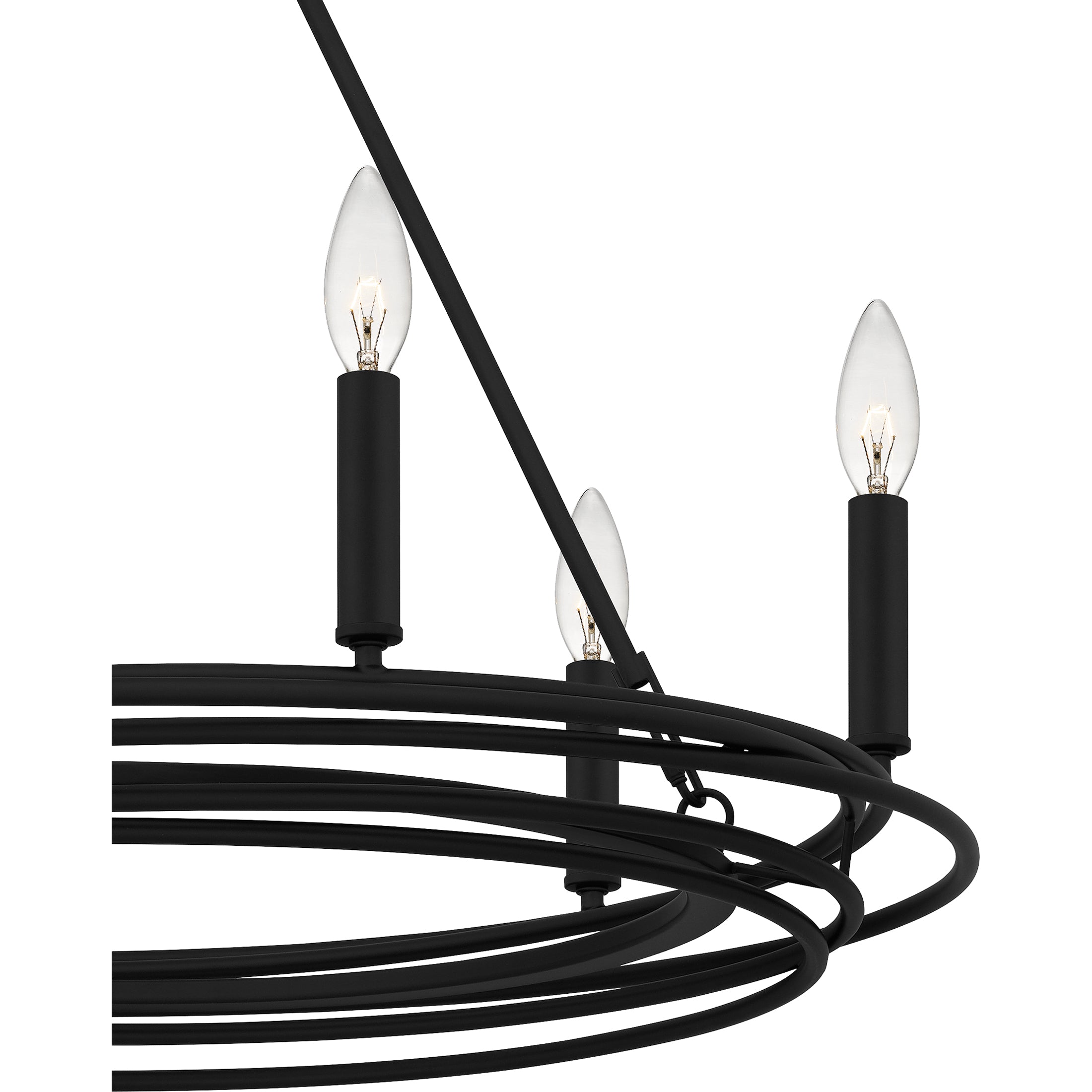 Quoizel Calliope Chandelier lustr matte black kruhy