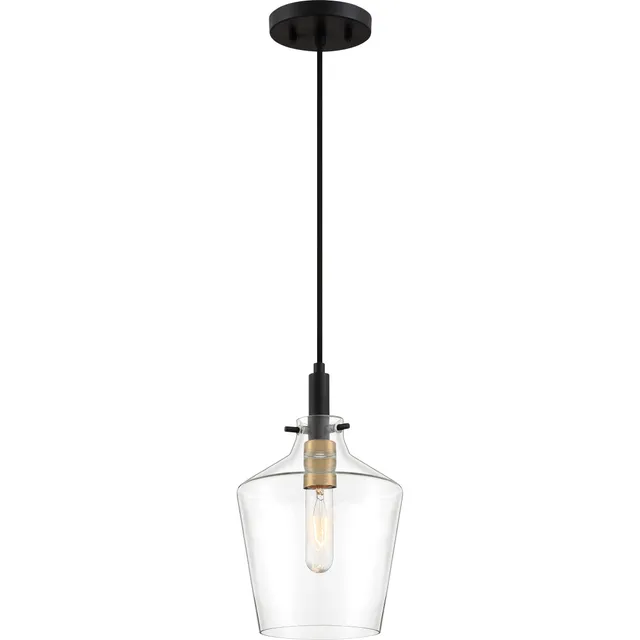 Quoizel June Mini Pendant závěsné svítidlo černé sklo