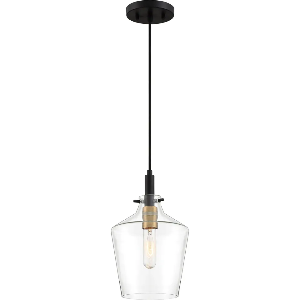 Quoizel June Mini Pendant závěsné svítidlo černé sklo