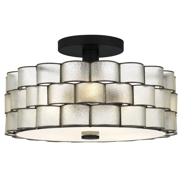Quoizel Rory Semi-Flush Mount stropní svítídlo černé sklo