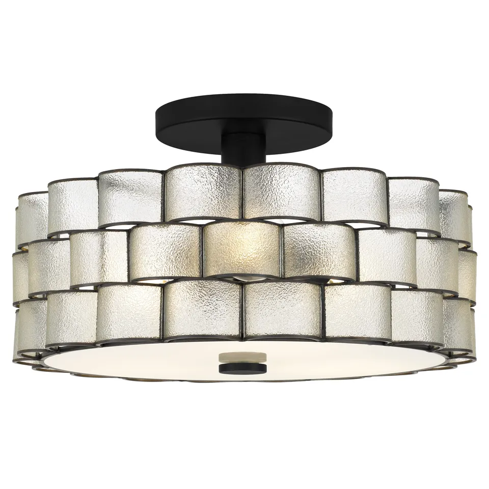 Quoizel Rory Semi-Flush Mount stropní svítídlo černé sklo