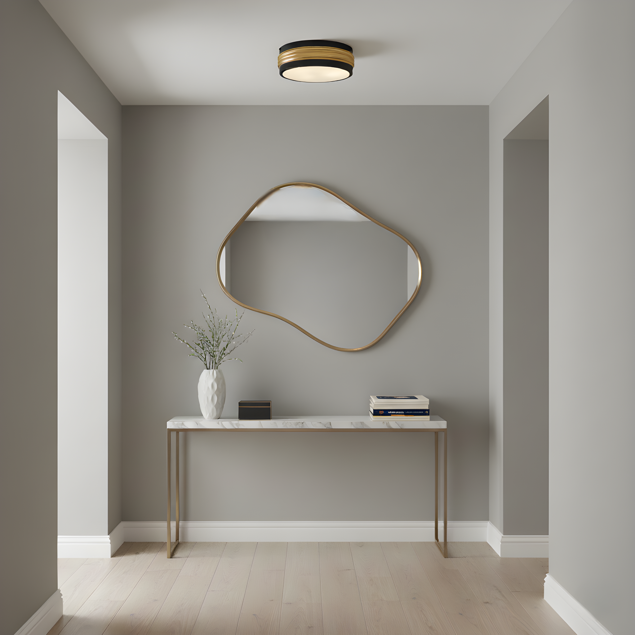 Quoizel Emmett Flush Mount stropní svítidlo broušené zlato
