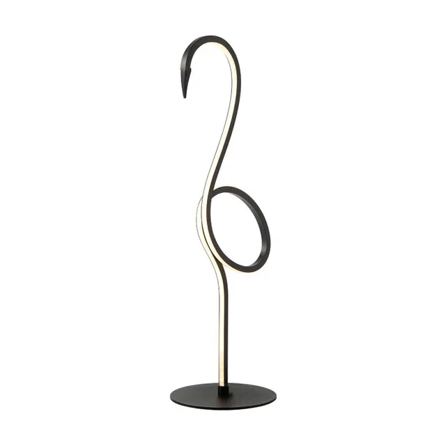 Gilded Nola Flamingo LED stolní lampa černá 6W