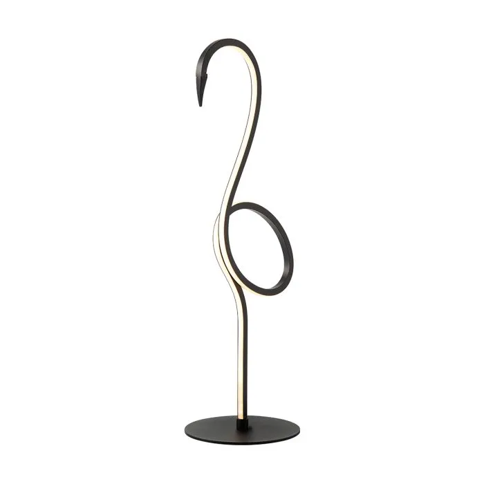 Gilded Nola Flamingo LED stolní lampa černá 6W