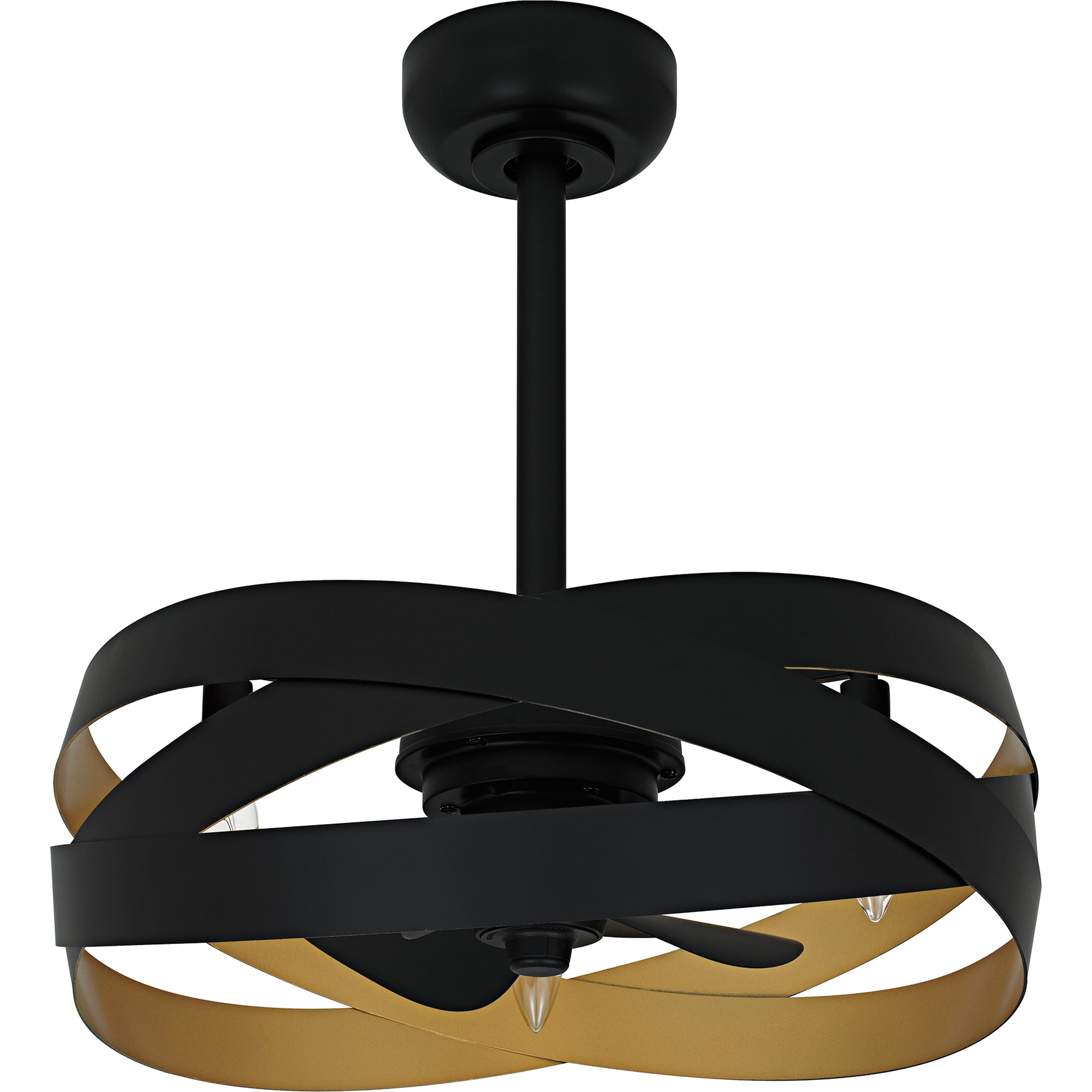 Quoizel Zito ventilátor se světlem Matte Black