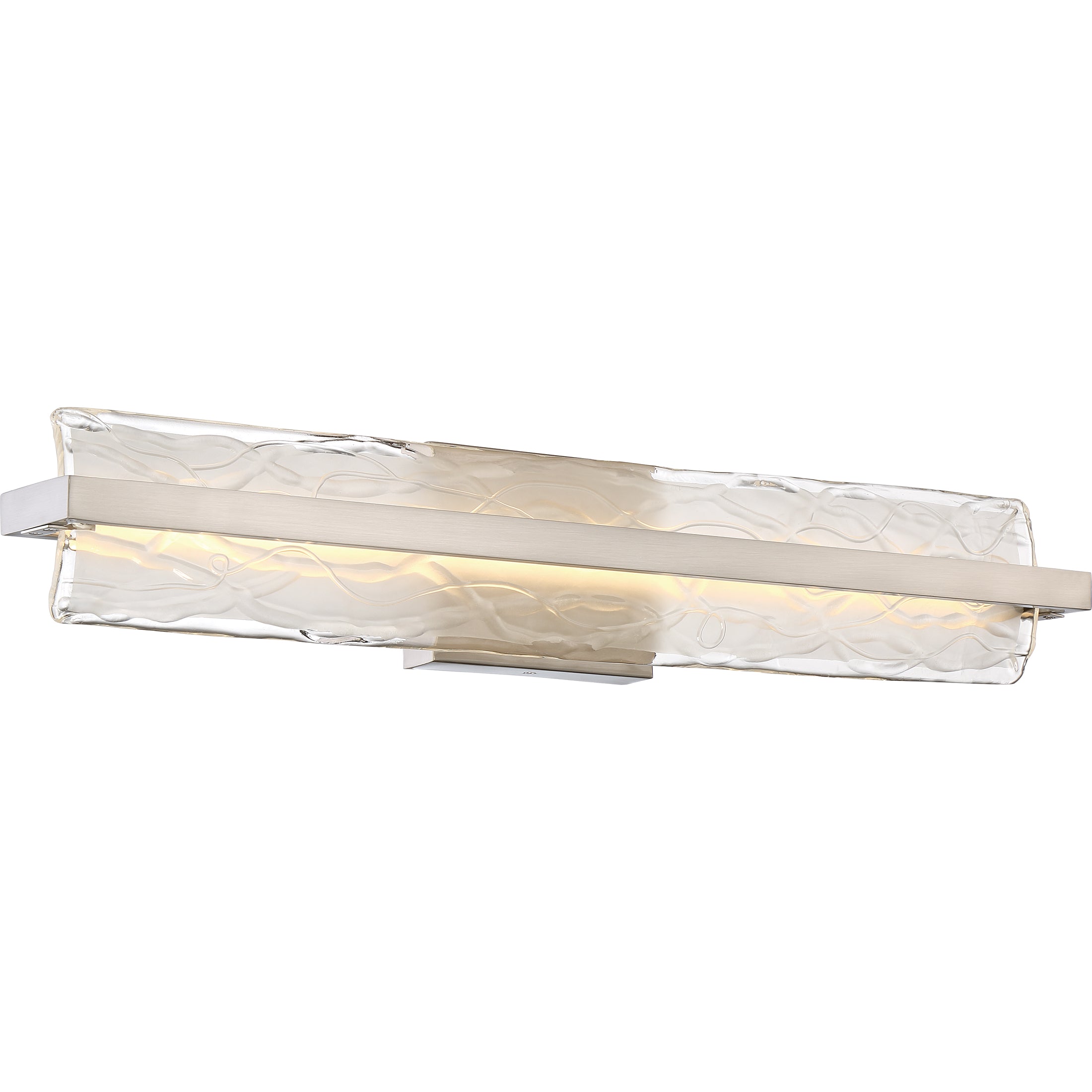 Quoizel Glacial koupelnové svítídlo nikl LED sklo