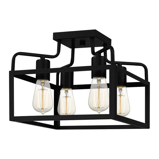 Quoizel Paulsen Semi-Flush stropní svítídlo černé