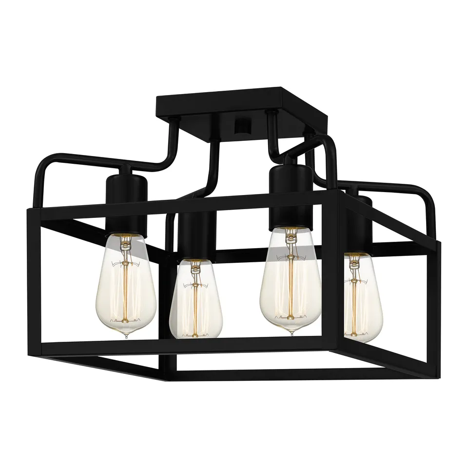 Quoizel Paulsen Semi-Flush stropní svítídlo černé