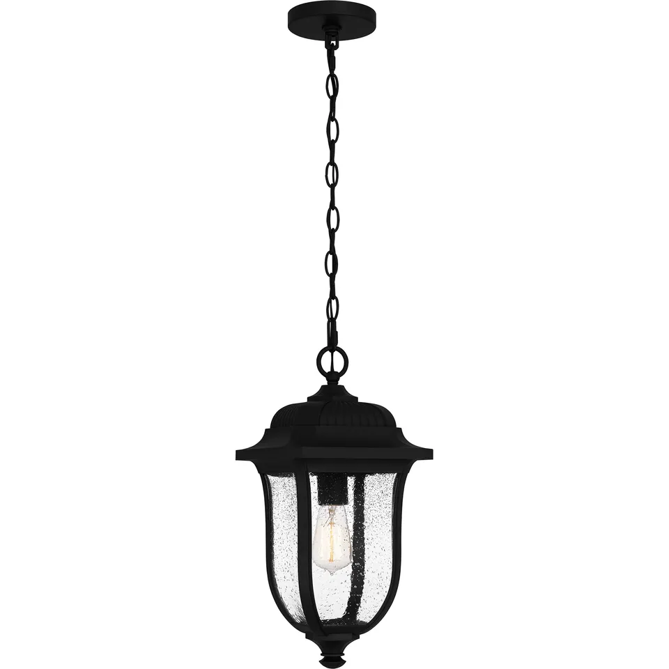 Quoizel Mulberry venkovní závěsná lucerna Matte Black