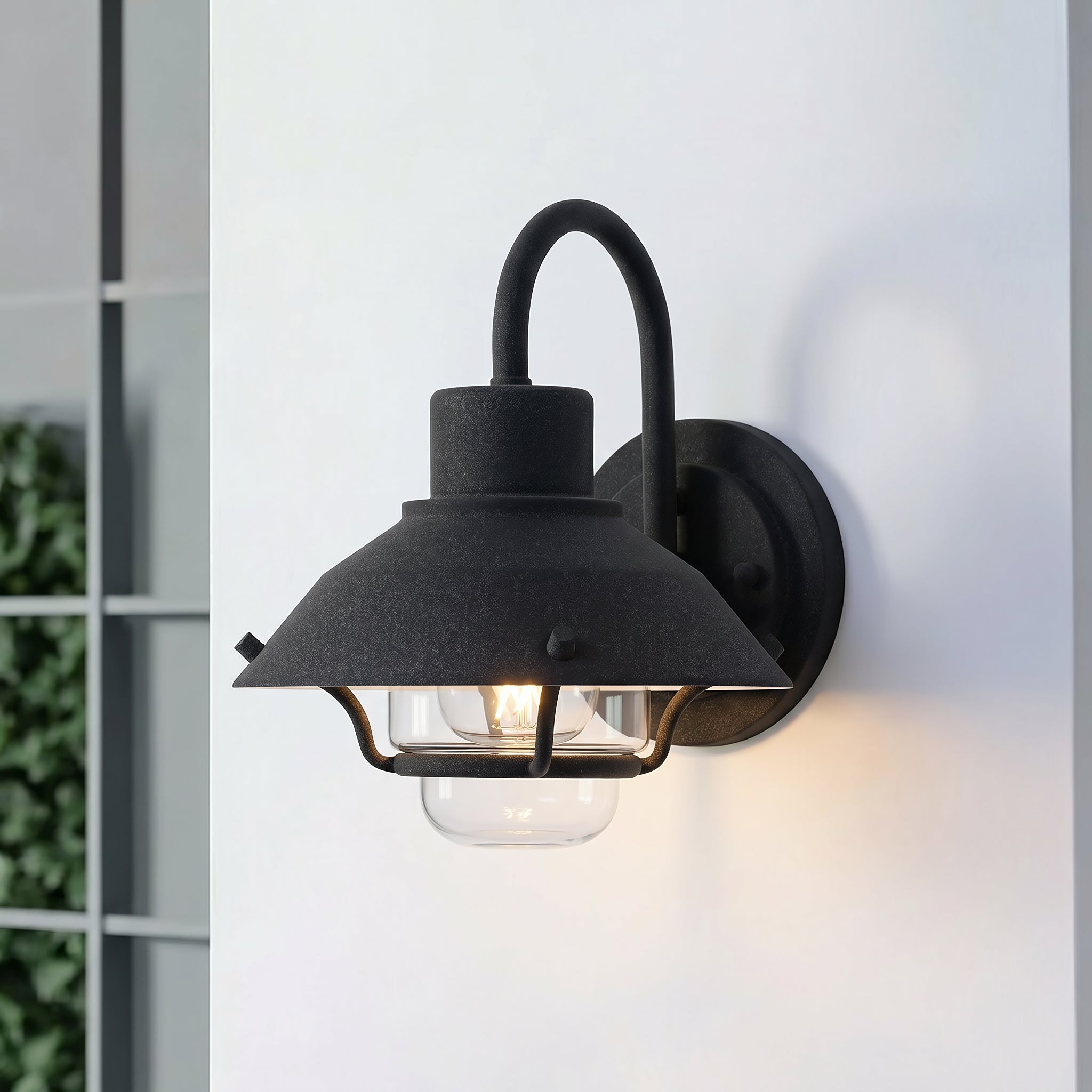 Quoizel Lavalier nástěnné světlo 24 cm černá sklo