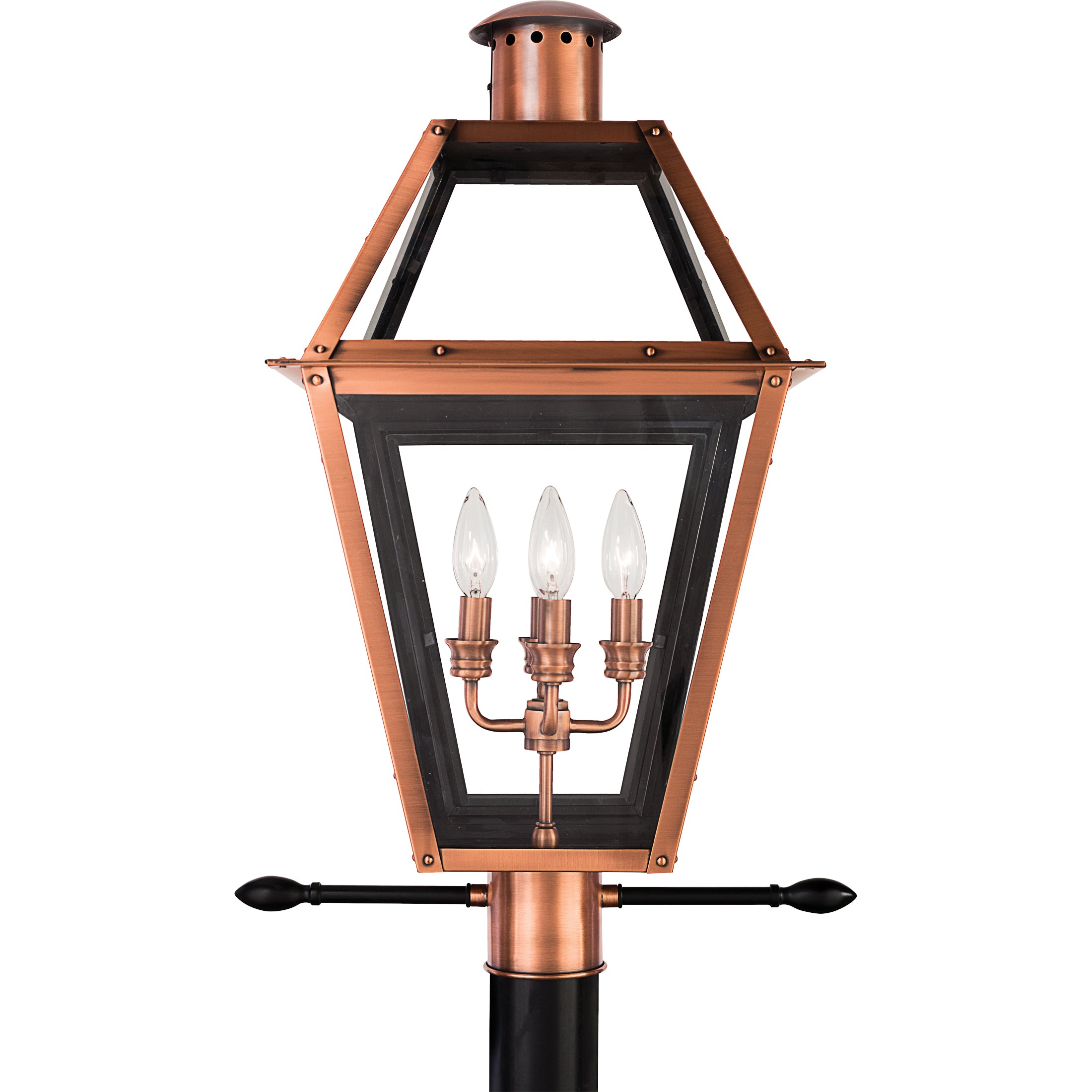 Quoizel Rue De Royal venkovní sloupová lampa se 4 světly