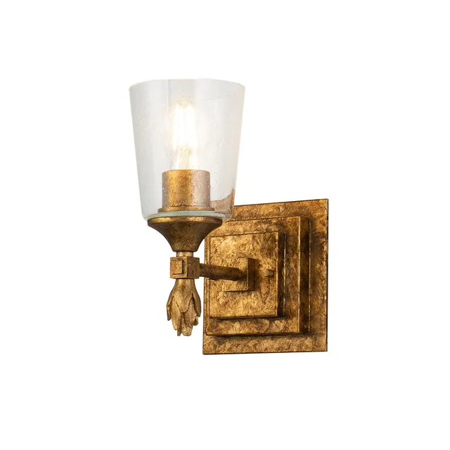 Gilded Nola Vetiver 1 koupelnové svítidlo čiré sklo