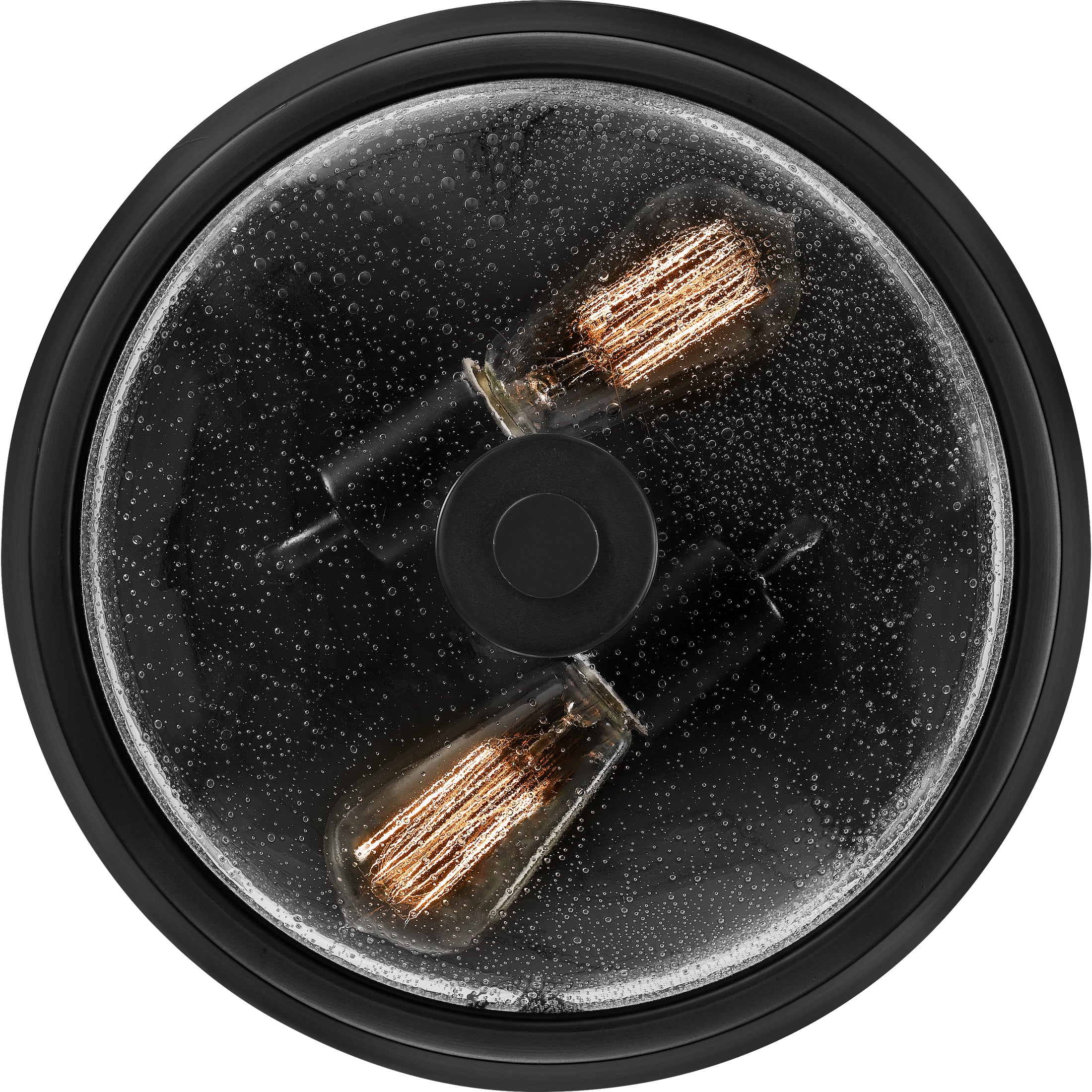 Quoizel Radius Flush Mount stropní svítídlo černé sklo