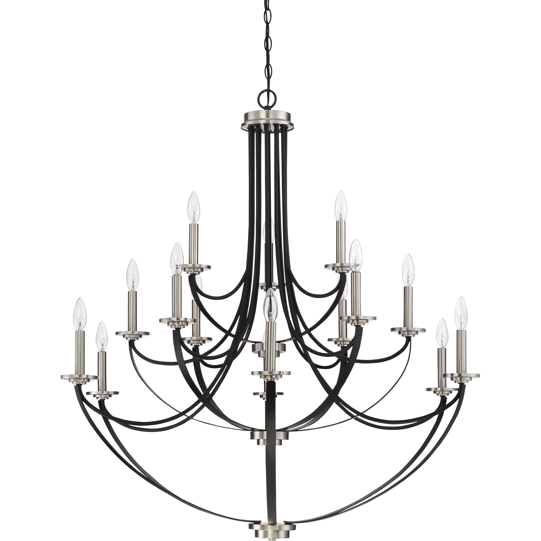 Quoizel Alana Chandelier lustr 8světelný černý křišťál