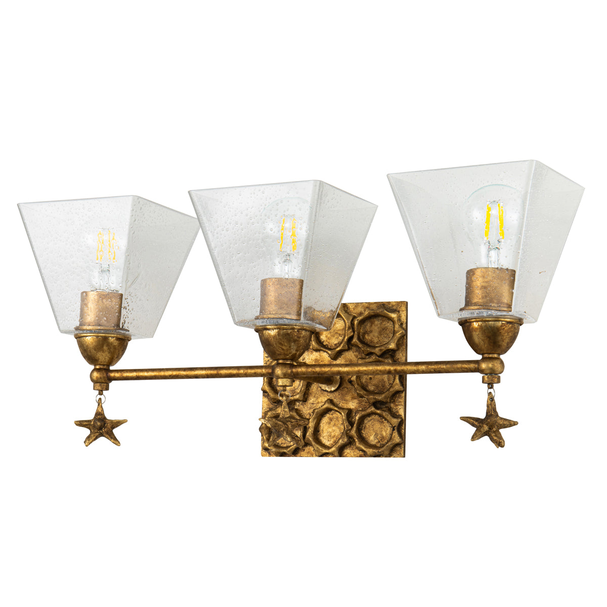 Gilded Nola Star 3 Light koupelnové svítídlo čiré sklo