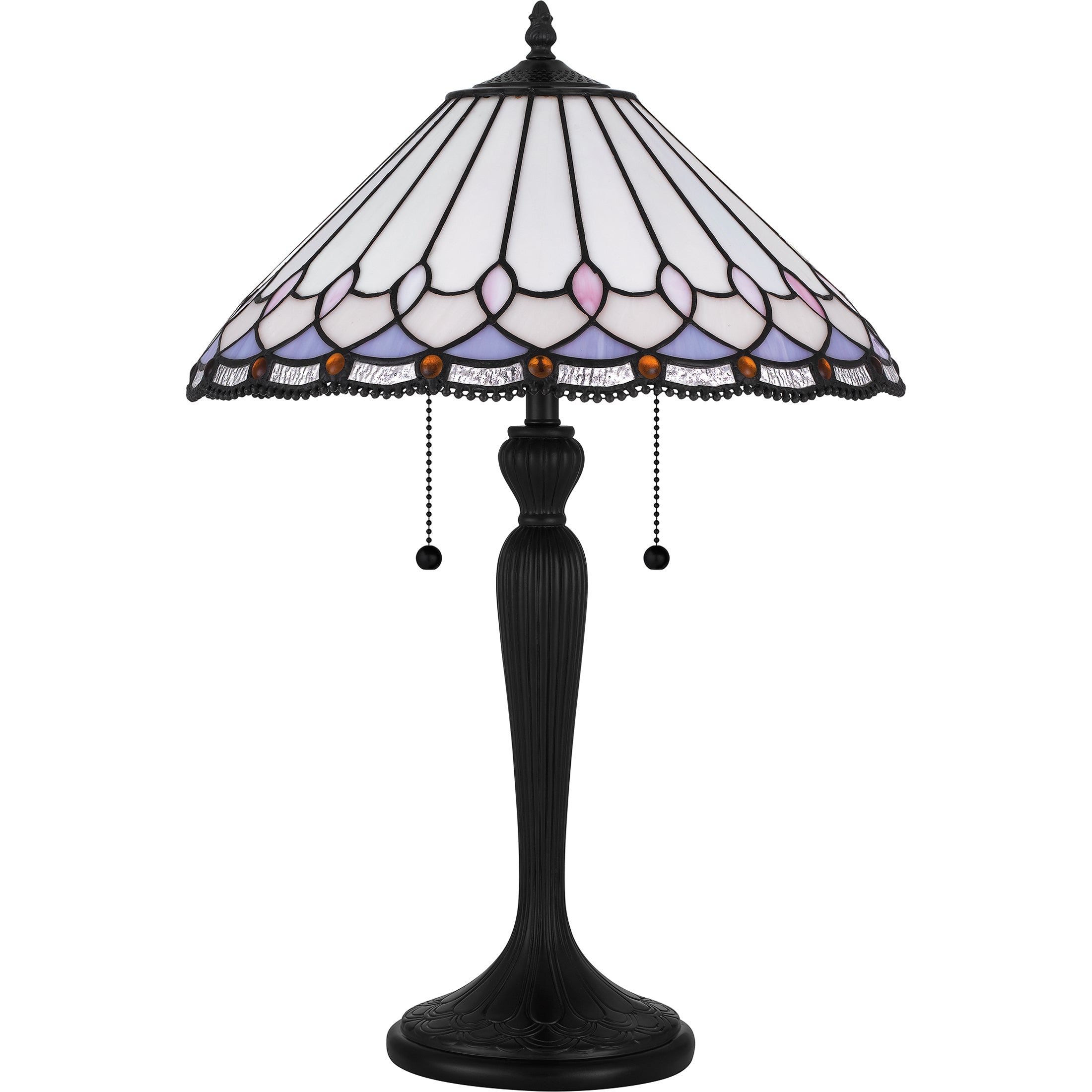 Quoizel Inez stolní lampa černá Tiffany
