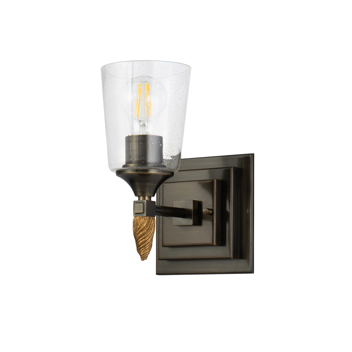 Gilded Nola Vetiver 1 Light koupelnové svítidlo se sklem