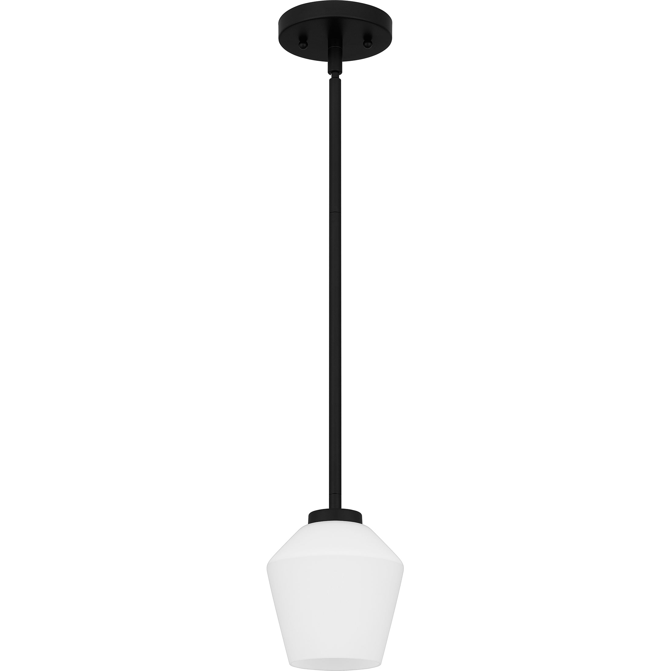 Quoizel Nielson mini závěsné svítidlo nikl opálové sklo