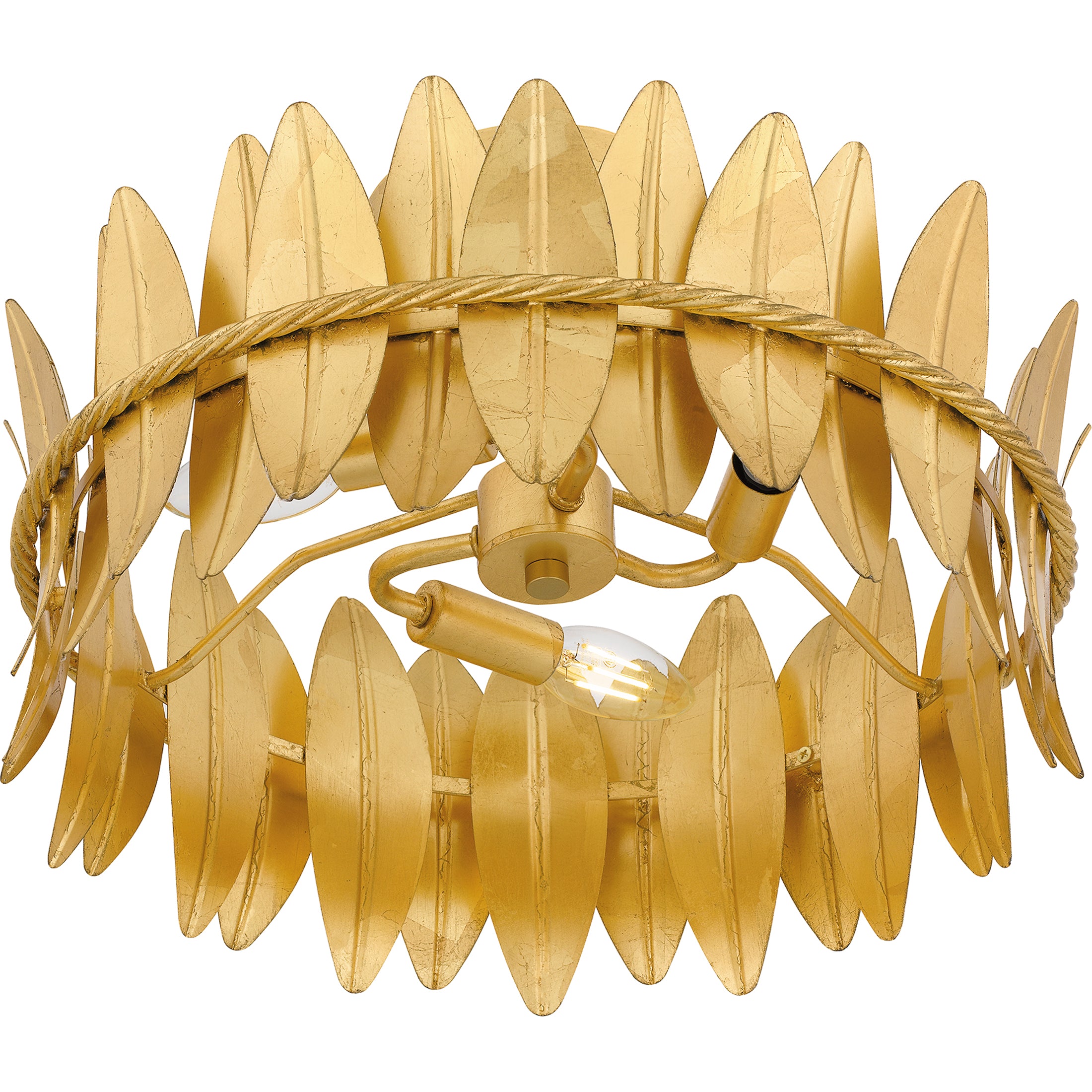 Quoizel Liza Semi-Flush stropní svítídlo 16” Gold Leaf