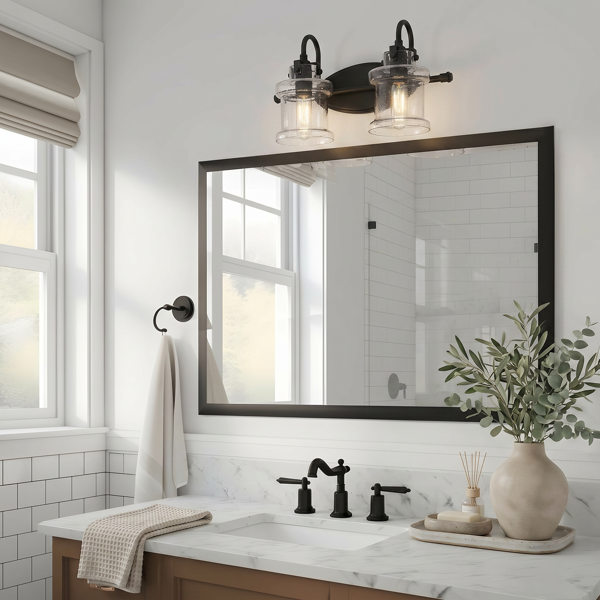 Quoizel Danbury Bath Light koupelnové světlo 3 černé