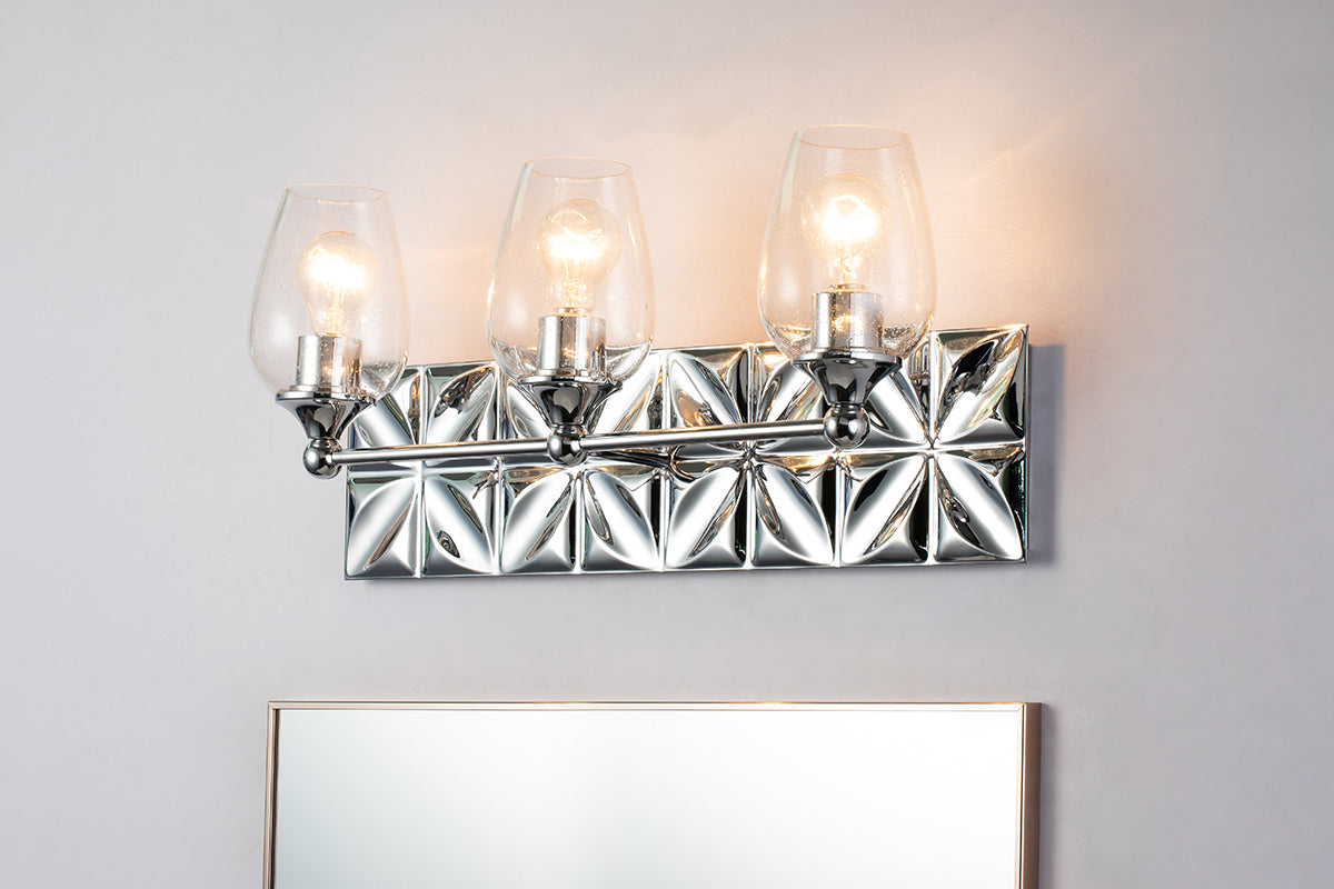 Gilded Nola Epsilon 3 Light koupelnové svítídlo chrom