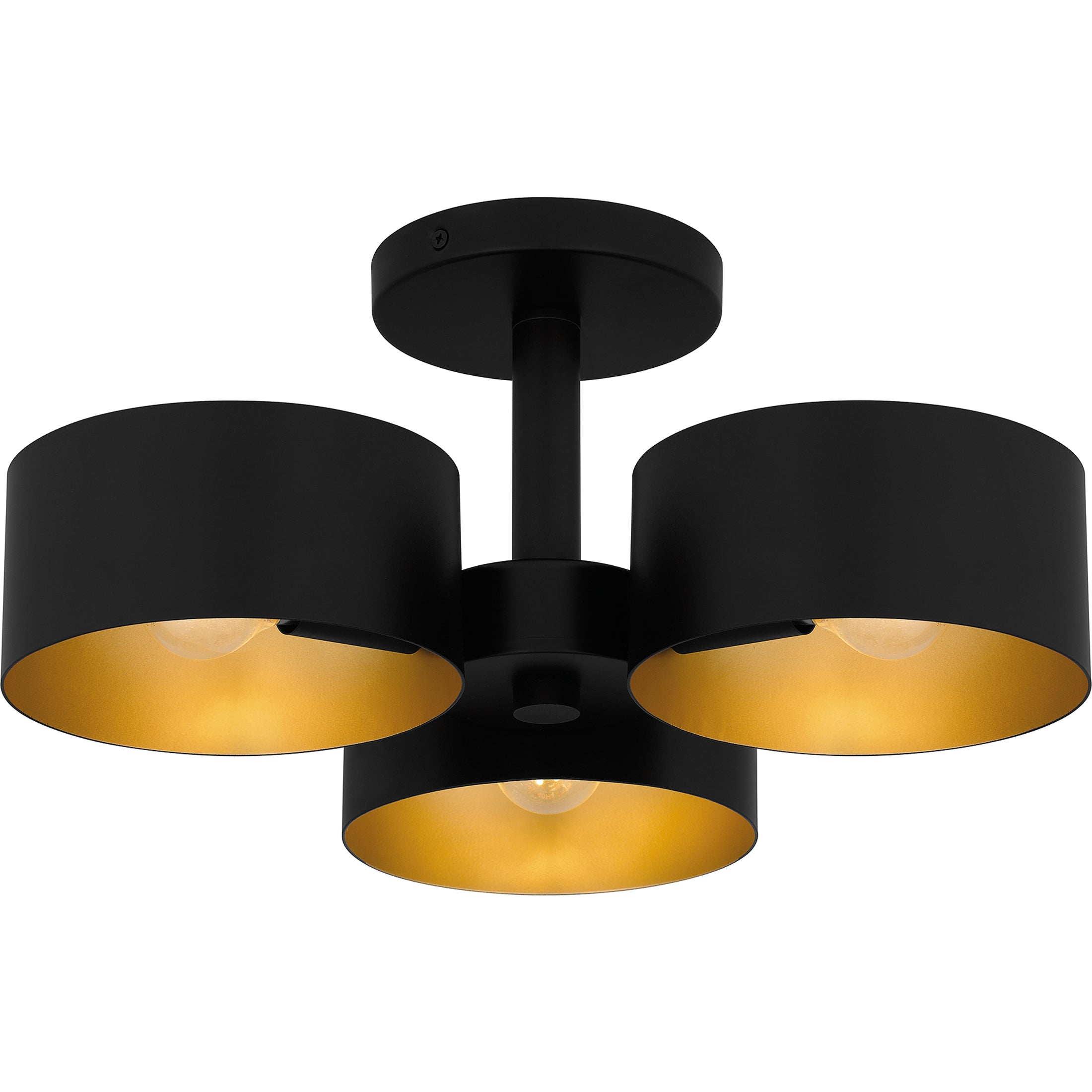 Quoizel Nala stropní svítidlo Matte Black zlatá