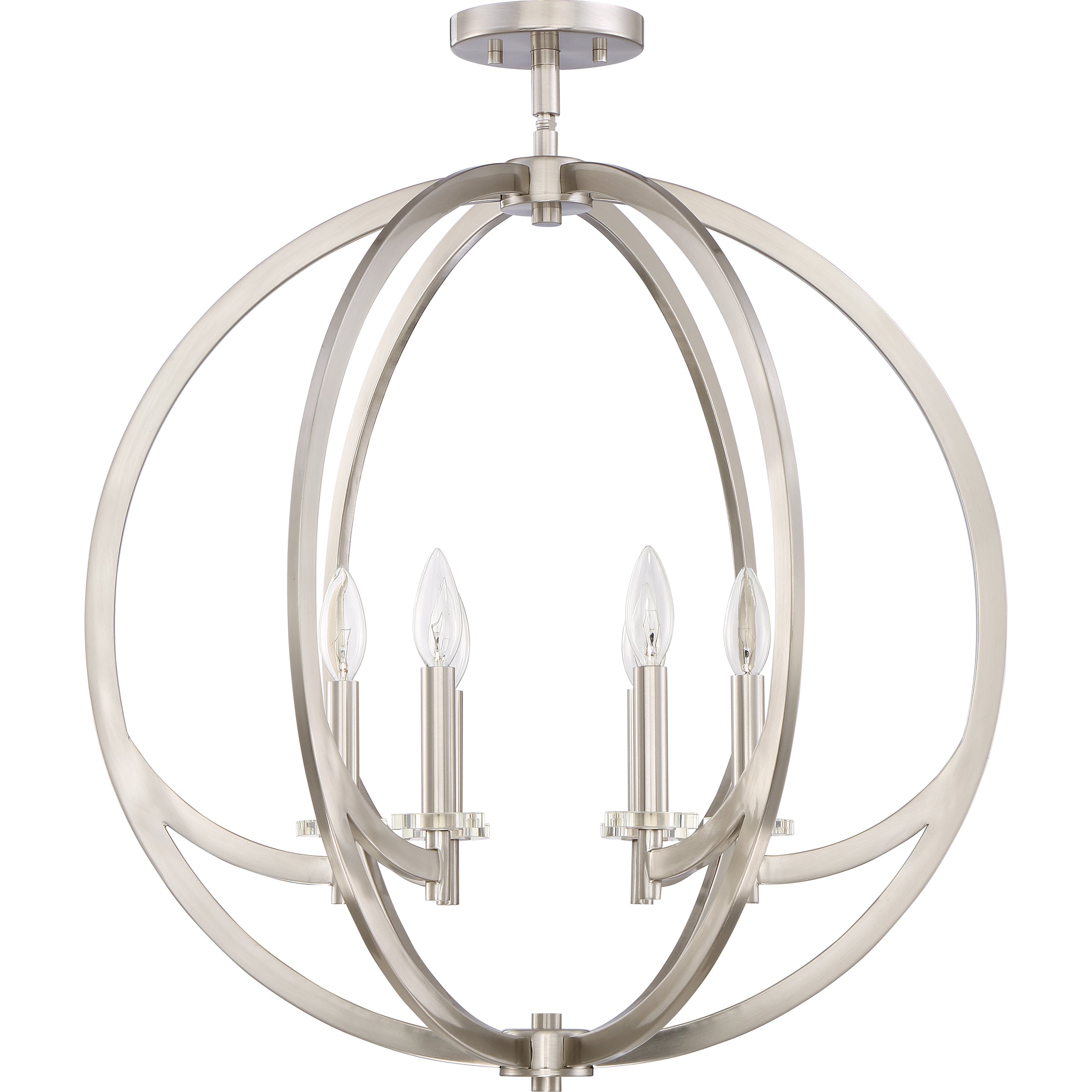 Quoizel Orion závěsné svítidlo Brushed Nickel sklo