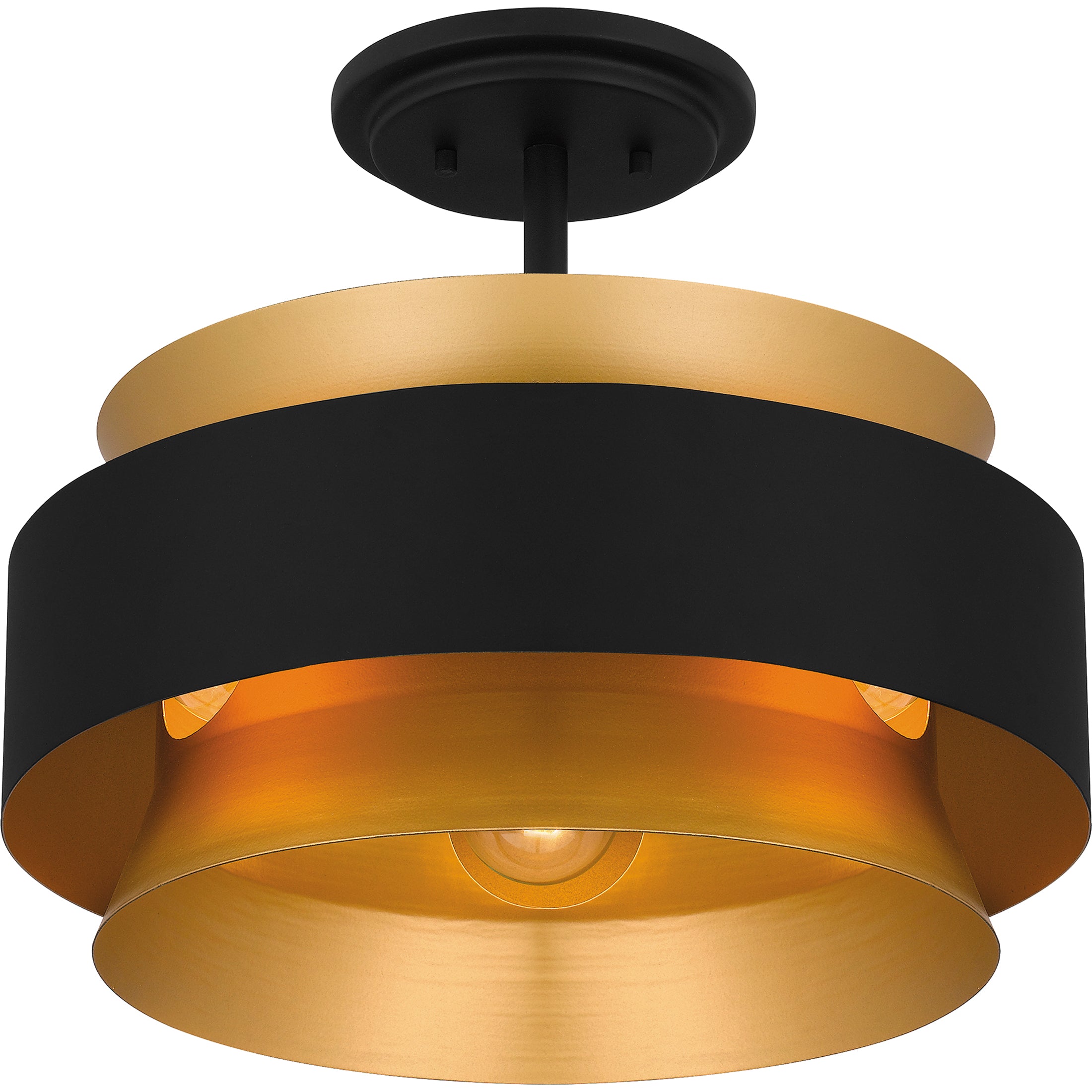 Quoizel Hagley Semi-Flush stropní svítídlo černé