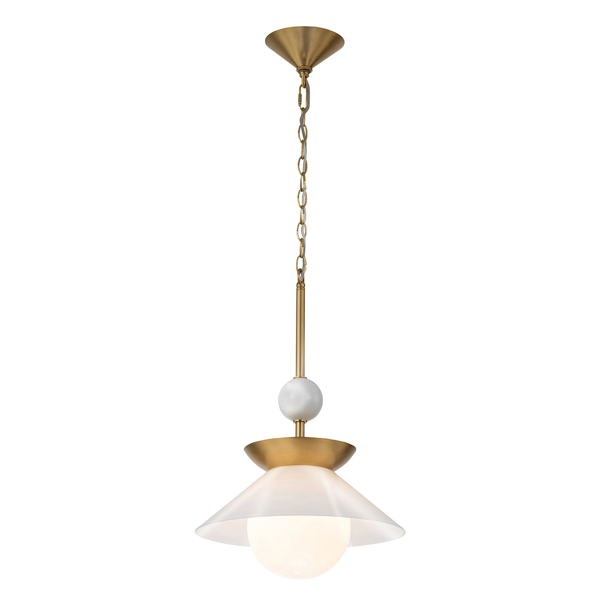 Gilded Nola Saucer 1 Light Mini Pendant závěsné svítidlo mosaz