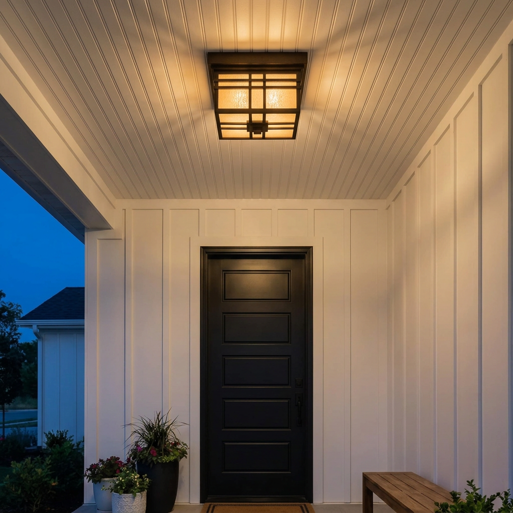 Quoizel Hillcrest Flush Mount venkovní světlo imperial bronze