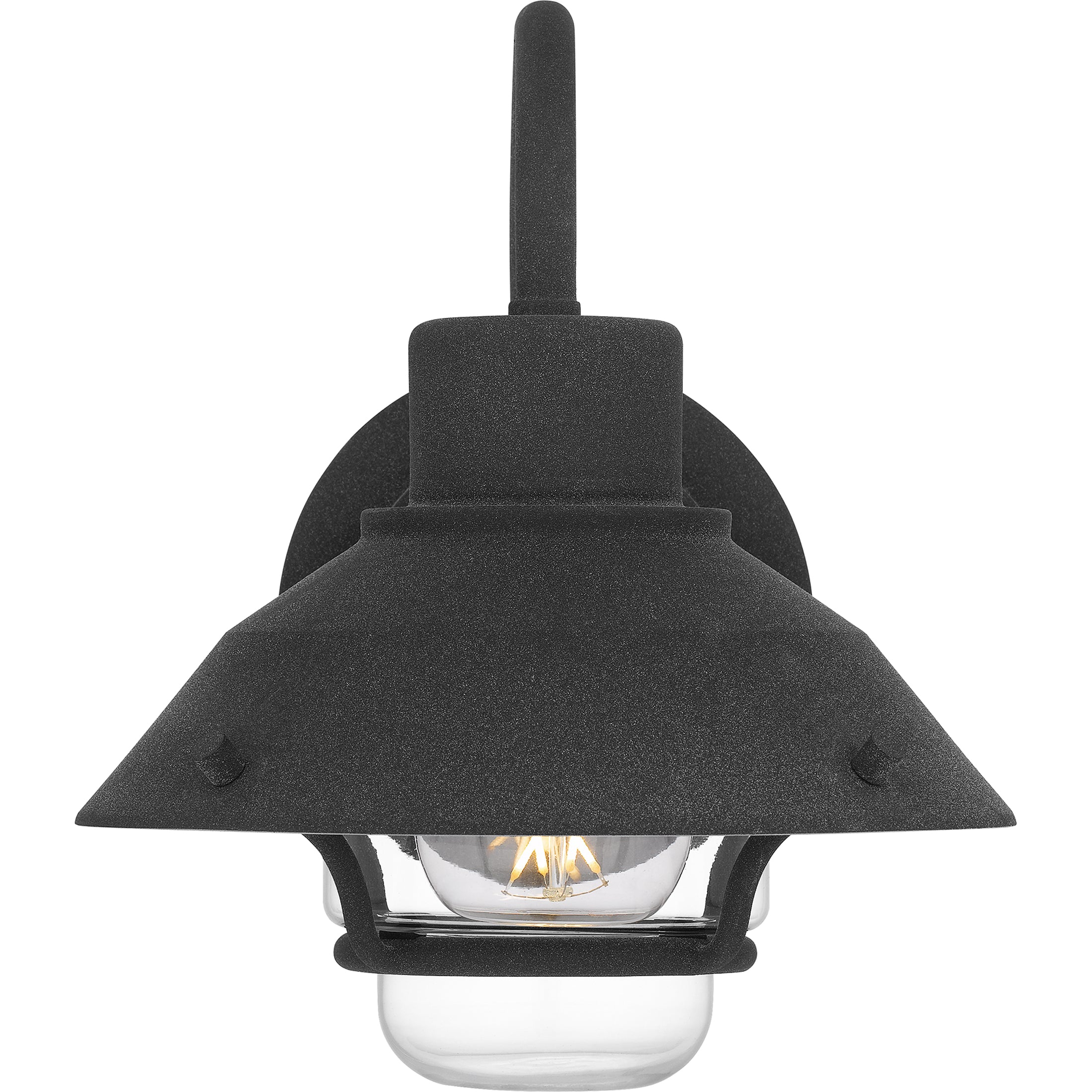 Quoizel Lavalier nástěnné světlo 24 cm černá sklo