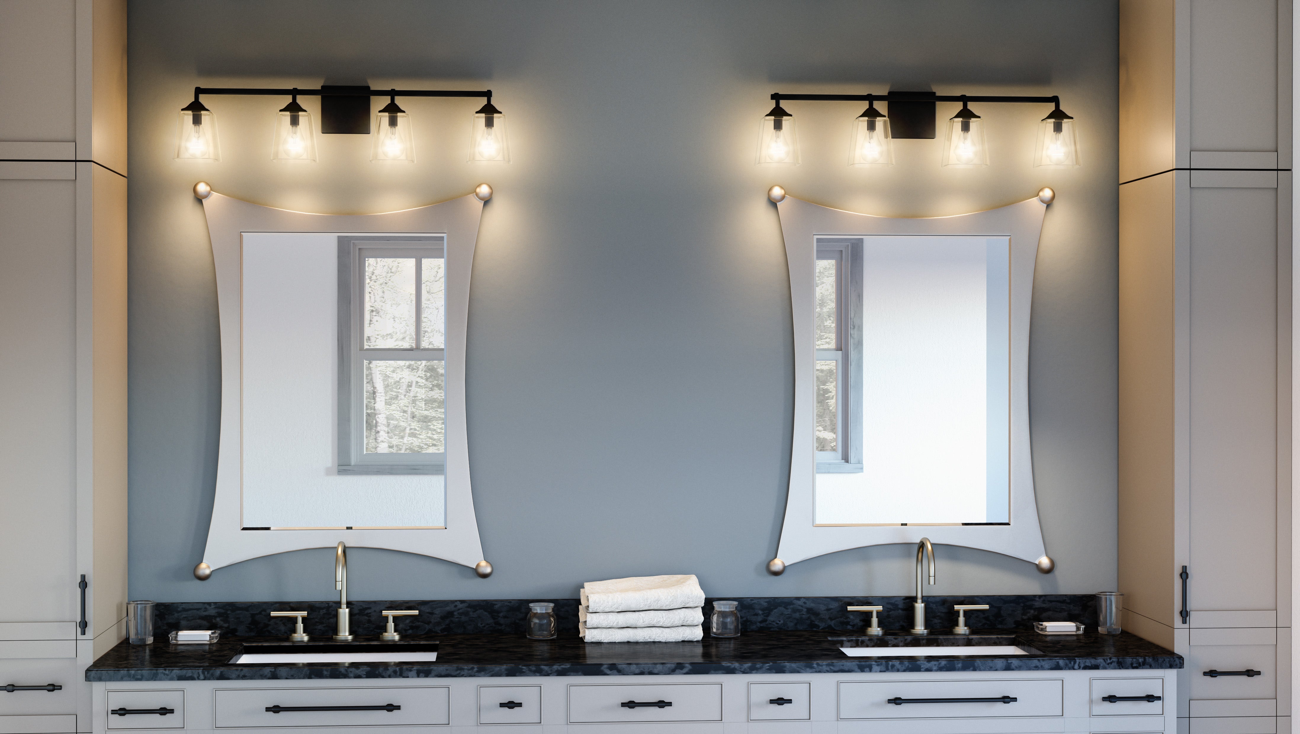 Quoizel Thoresby Bath Light svítidlo černé koupelna