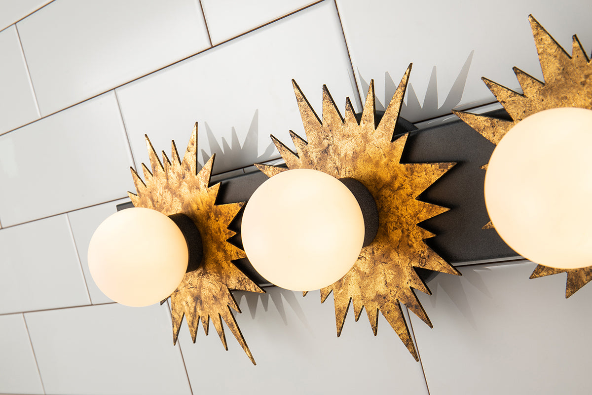 Gilded Nola Soleil koupelnové svítidlo 3 světla globes