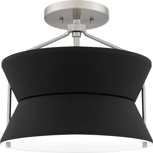 Quoizel Nira Semi-Flush stropní svítlo niklové kovové
