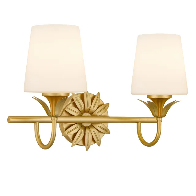 Quoizel Dorothea koupelnové svítidlo 3 světla gold leaf
