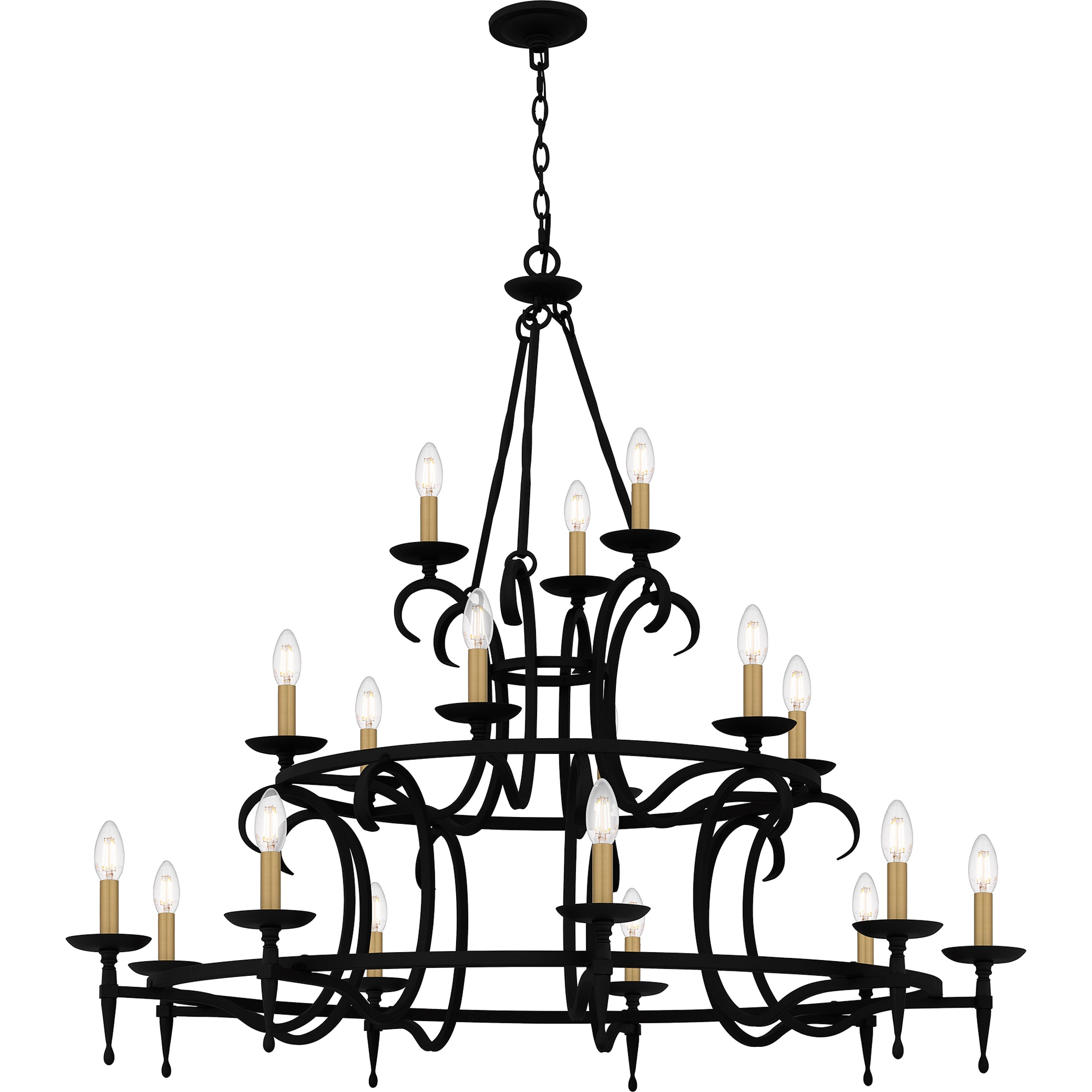 Quoizel Octavia lustr Earth Black 9 světel