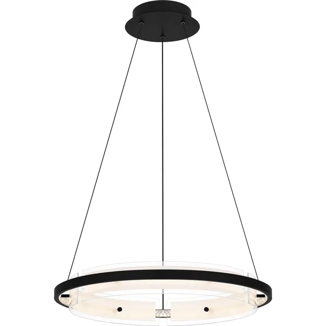 Quoizel Malik Pendant závěsné svítidlo černé LED